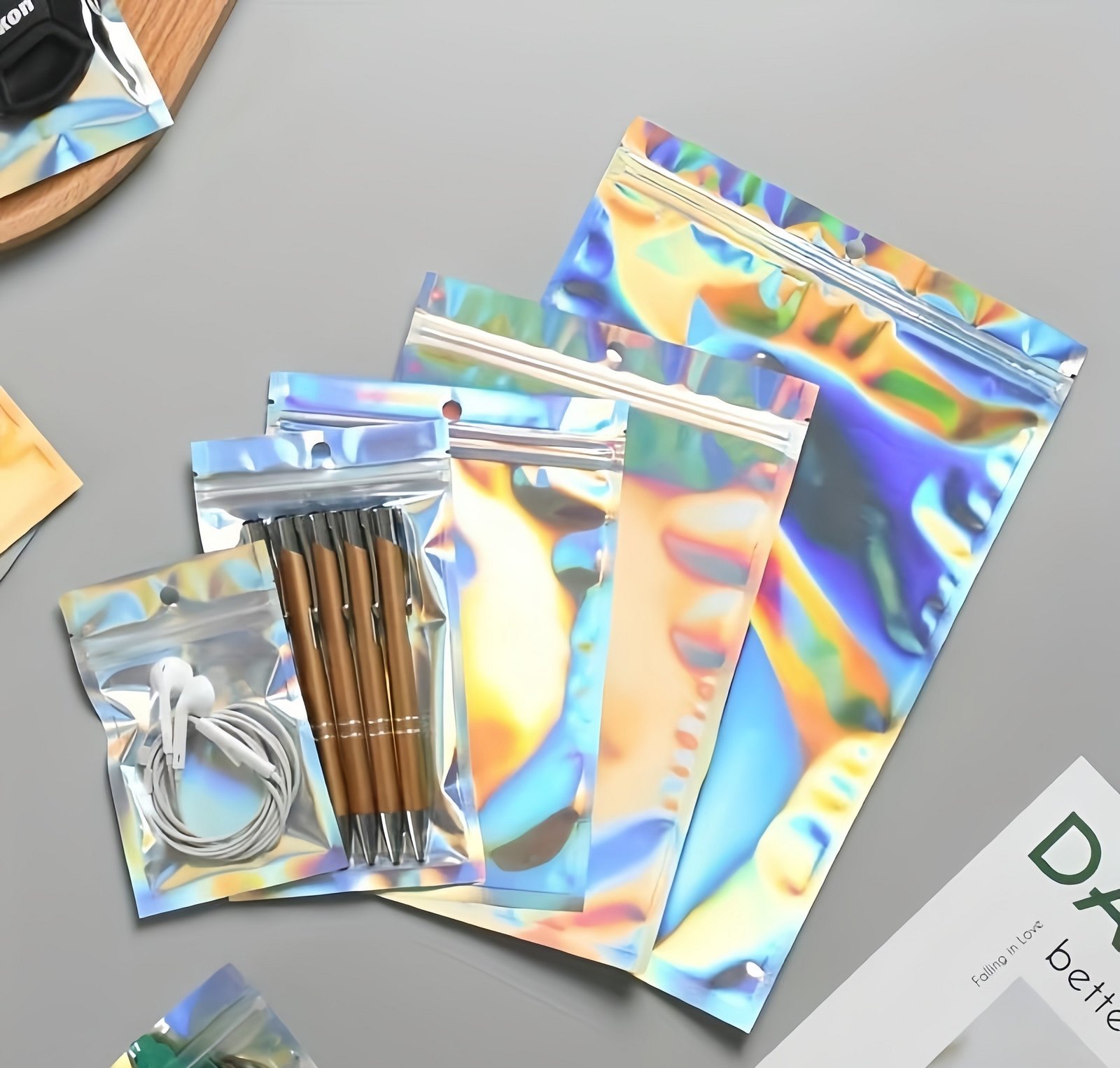 Rimiko 100 Pcs Sachets Zip Aluminium Avec Fenêtre, Pochon