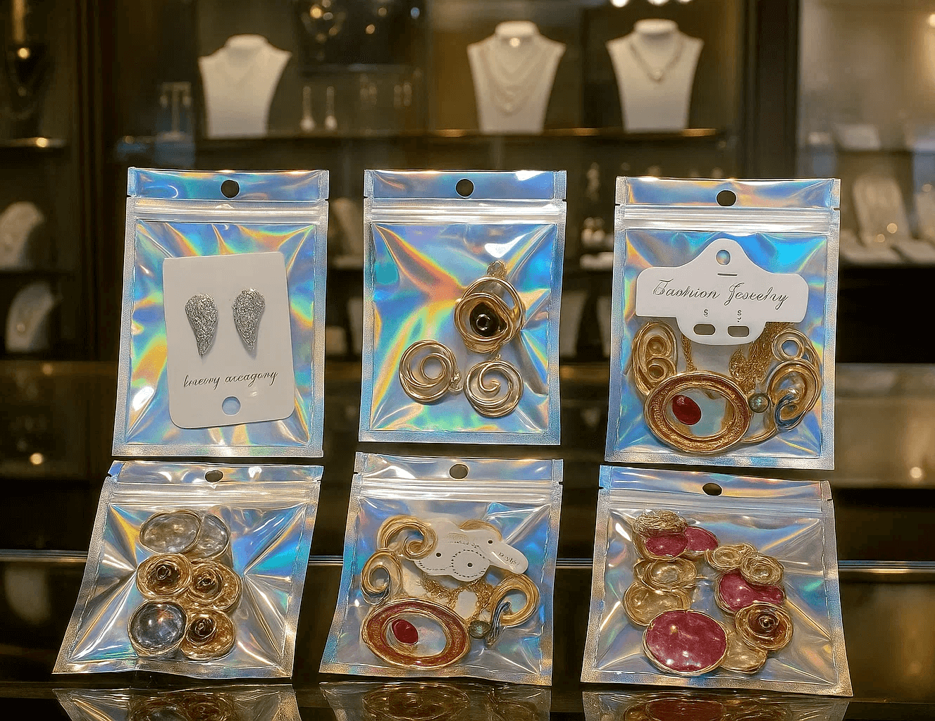 Sachets Zip Holographiques | Pochons Zip Transparents et Refermables pour Emballage – Image 16