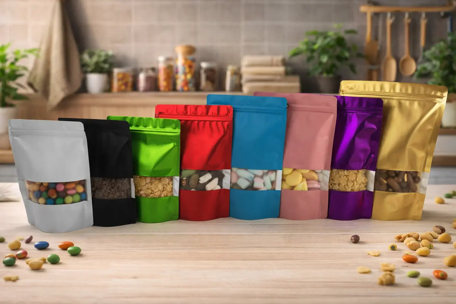 Sachets Zip Doypack Alimentaires avec Fenêtre Givrée | Pochettes de Conservation – Image 22