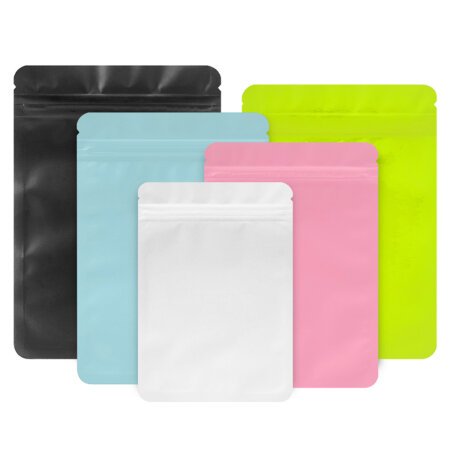 Sachets Zip Opaques Plats et Refermables avec Finition Mate