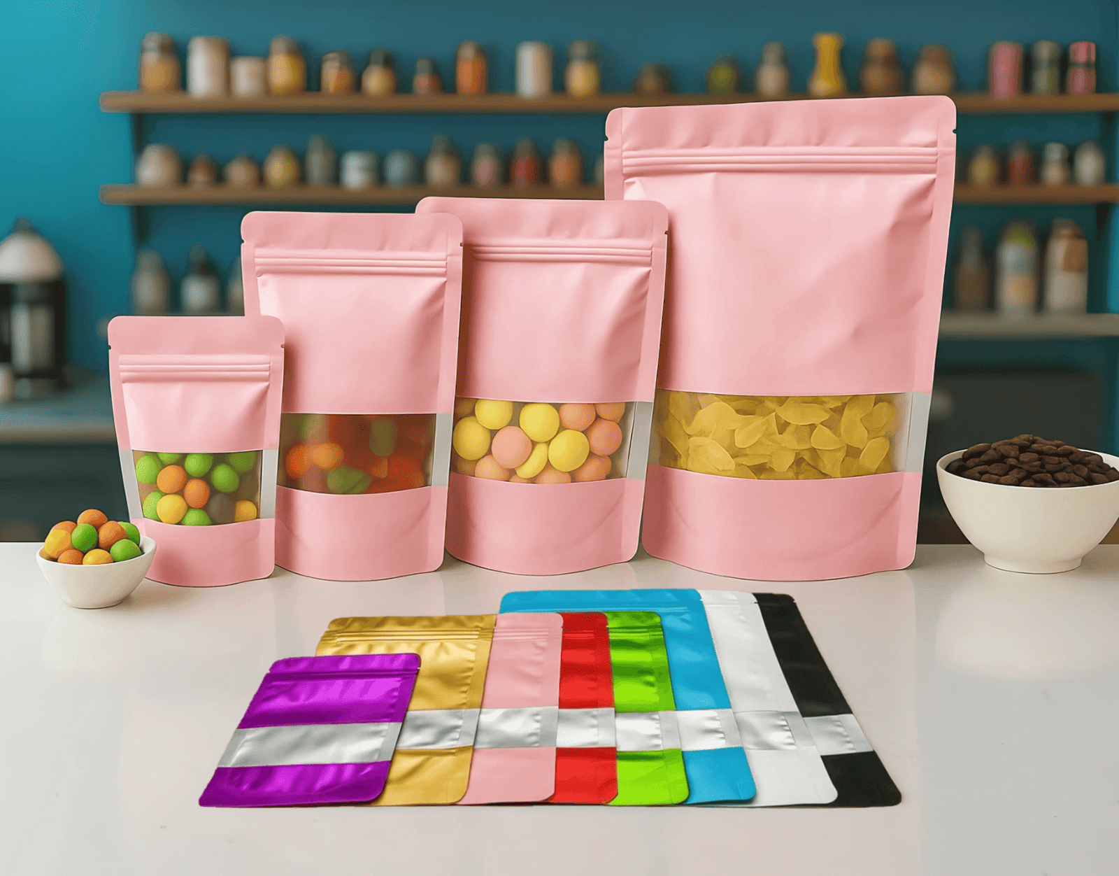 Sachets Zip Doypack Alimentaires avec Fenêtre Givrée | Pochettes de Conservation – Image 14