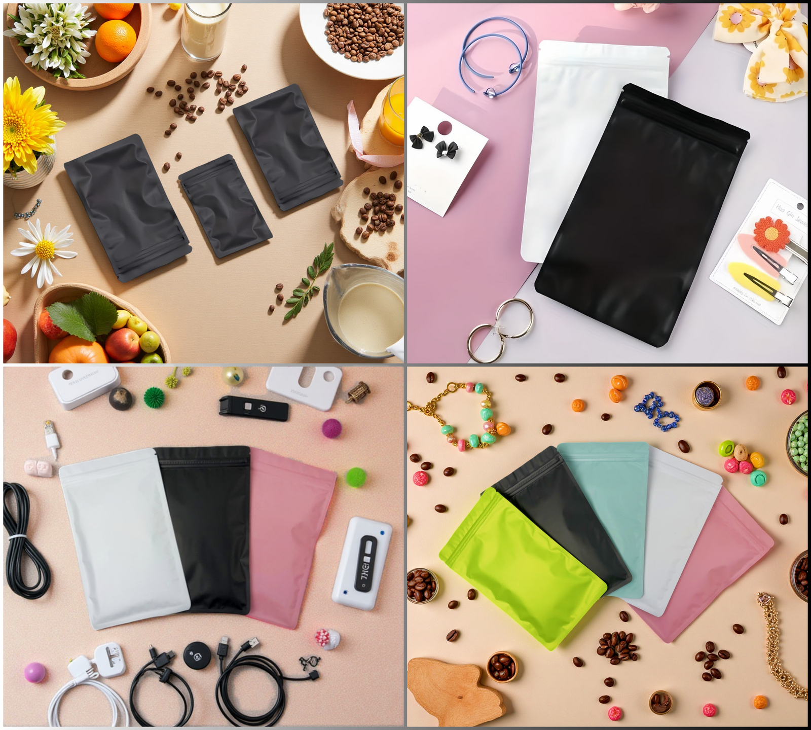 Sachets Zip Opaques Plats et Refermables avec Finition Mate – Image 12