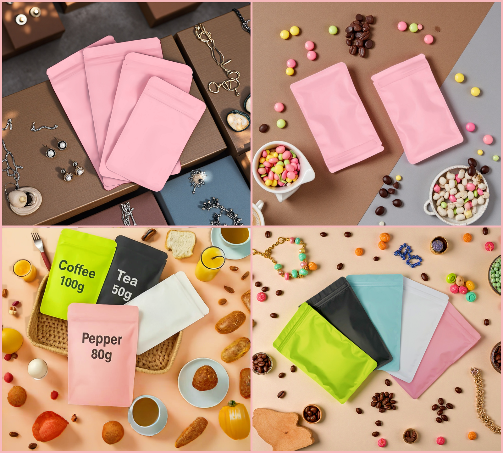 Sachets Zip Opaques Plats et Refermables avec Finition Mate – Image 10