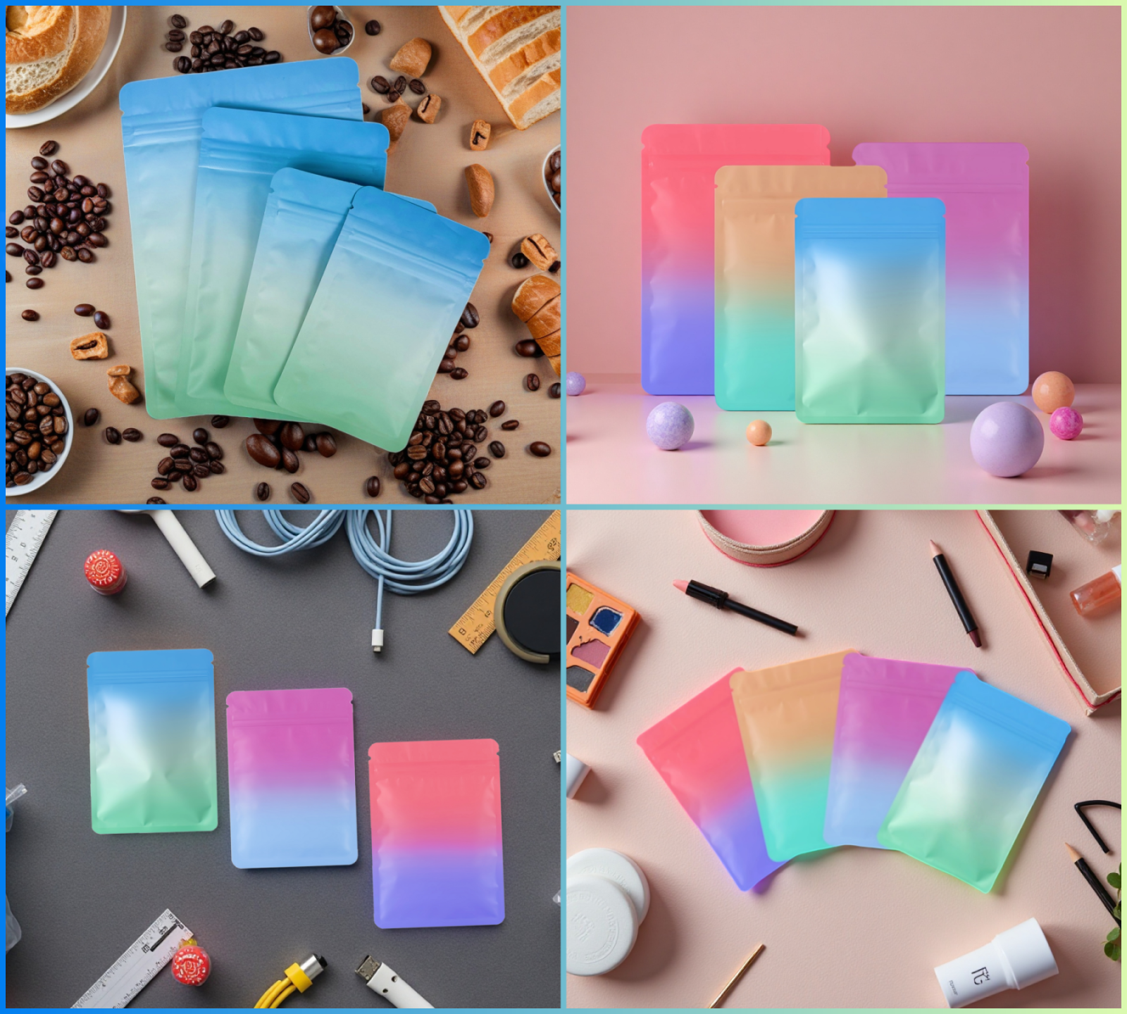 Sachets Zip Mylar Opaques avec Couleurs Dégradées et Finition Mate – Image 8
