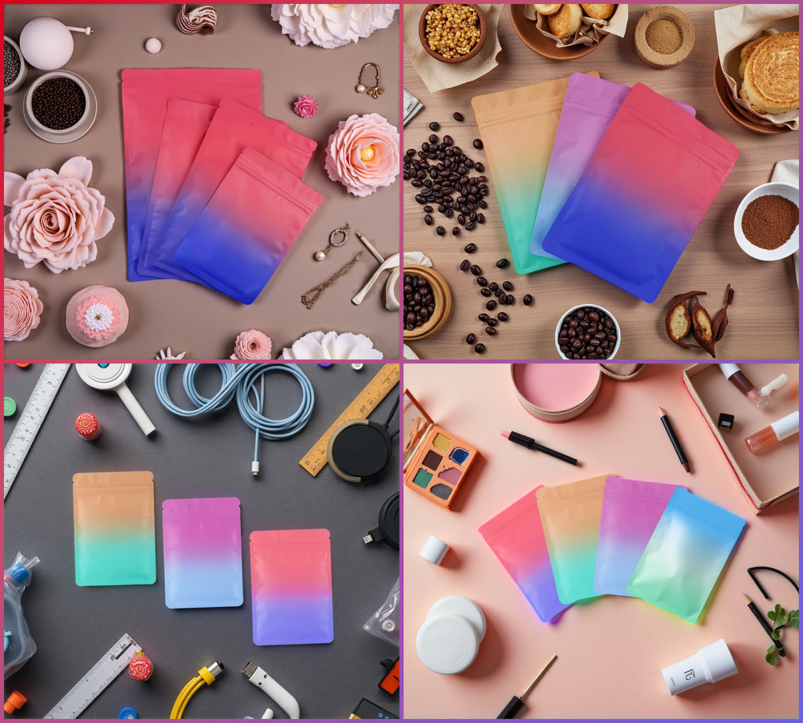 Sachets Zip Mylar Opaques avec Couleurs Dégradées et Finition Mate – Image 9