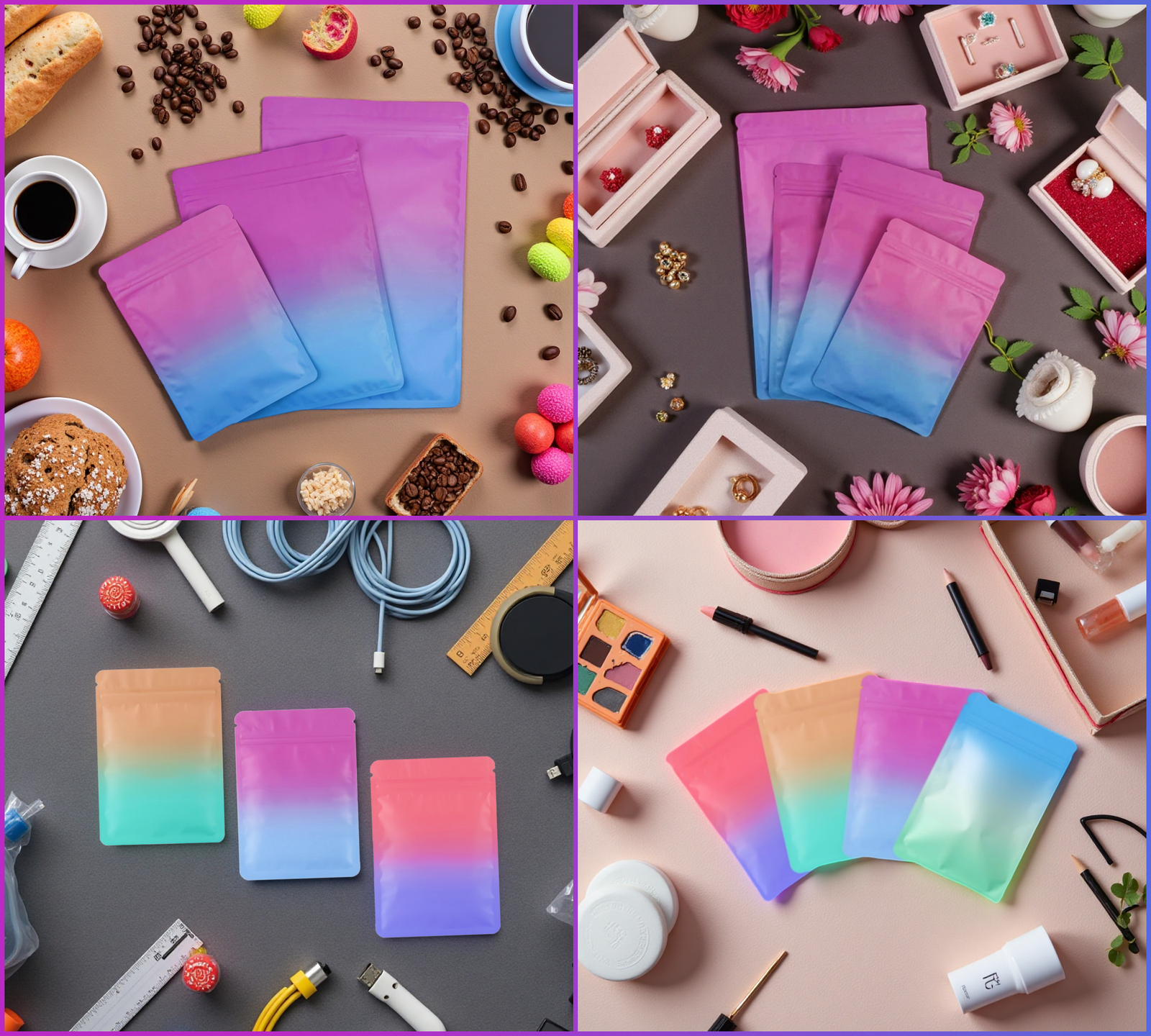 Sachets Zip Mylar Opaques avec Couleurs Dégradées et Finition Mate – Image 10