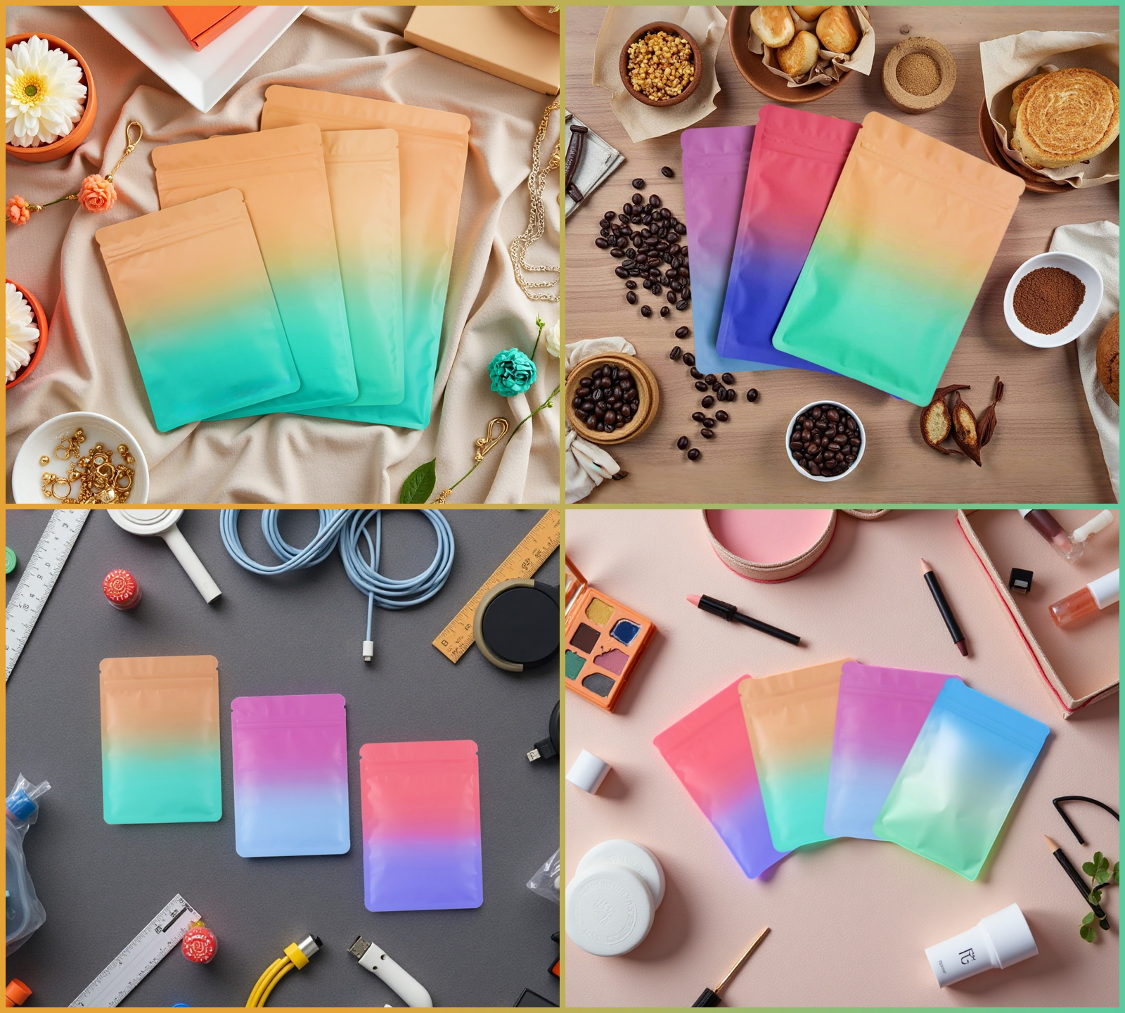 Sachets Zip Mylar Opaques avec Couleurs Dégradées et Finition Mate – Image 11