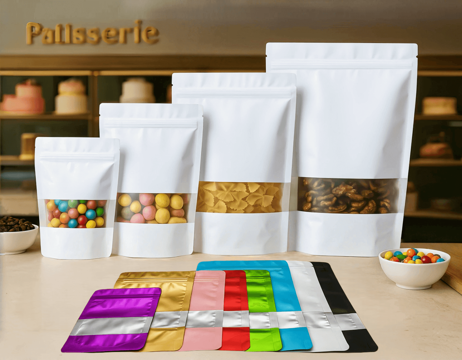 Sachets Zip Doypack Alimentaires avec Fenêtre Givrée | Pochettes de Conservation – Image 15