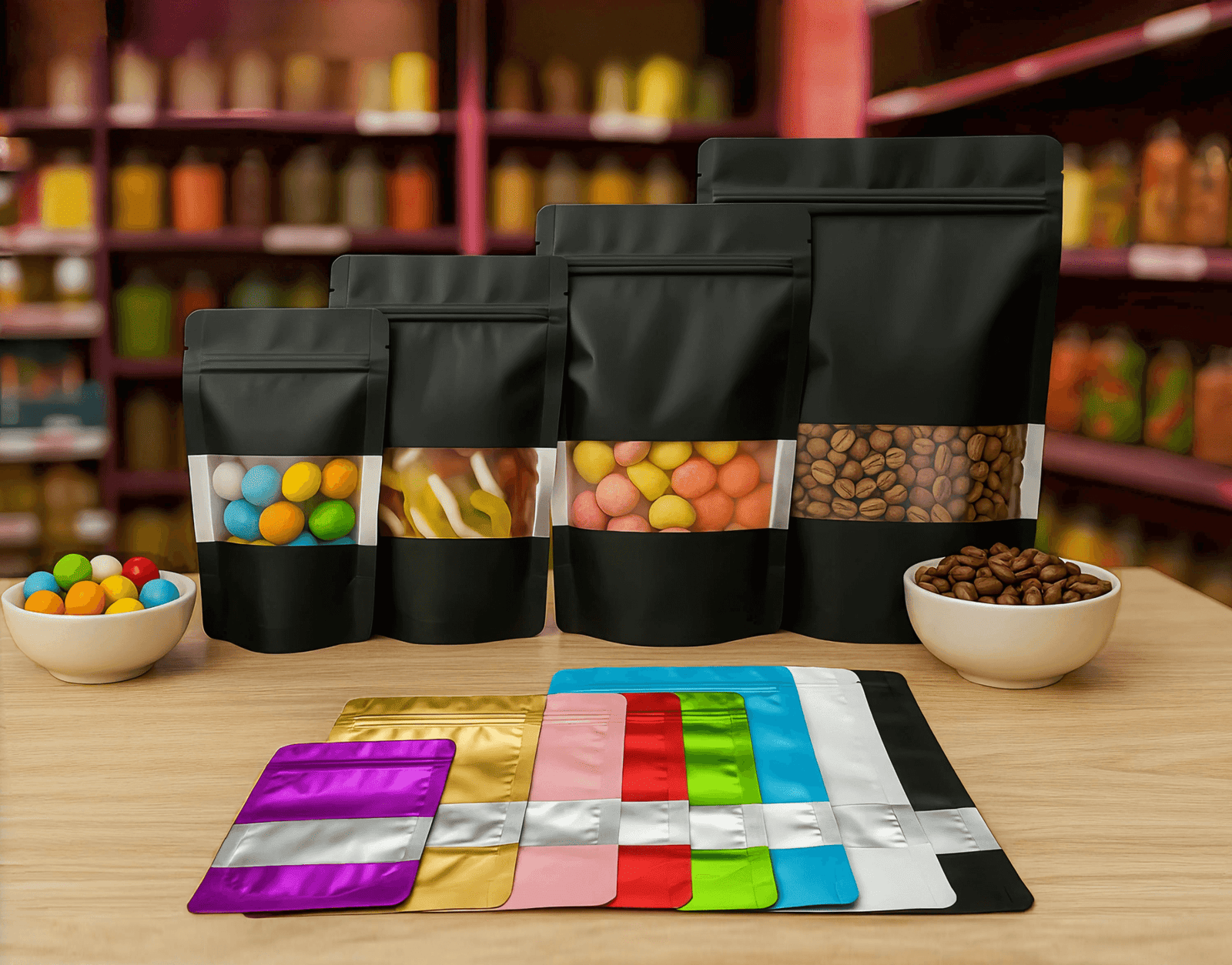 Sachets Zip Doypack Alimentaires avec Fenêtre Givrée | Pochettes de Conservation – Image 12