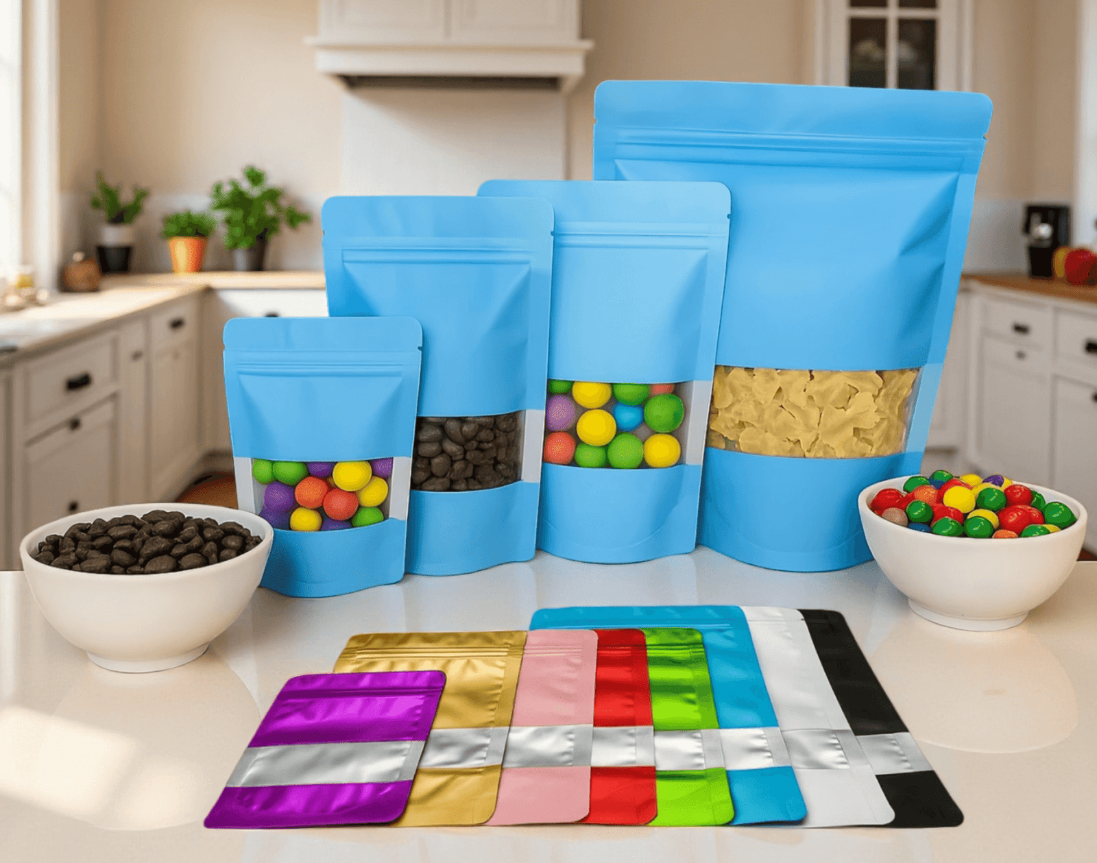 Sachets Zip Doypack Alimentaires avec Fenêtre Givrée | Pochettes de Conservation – Image 16