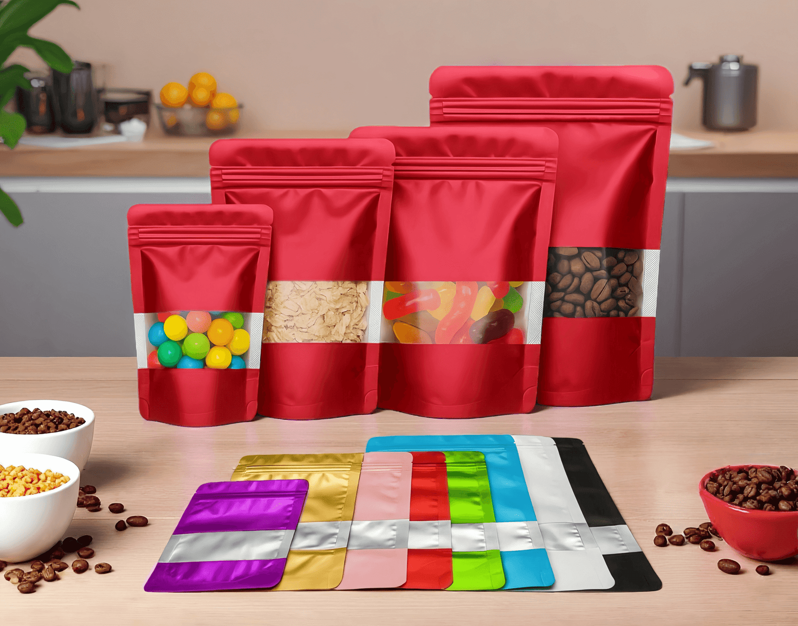 Sachets Zip Doypack Alimentaires avec Fenêtre Givrée | Pochettes de Conservation – Image 13