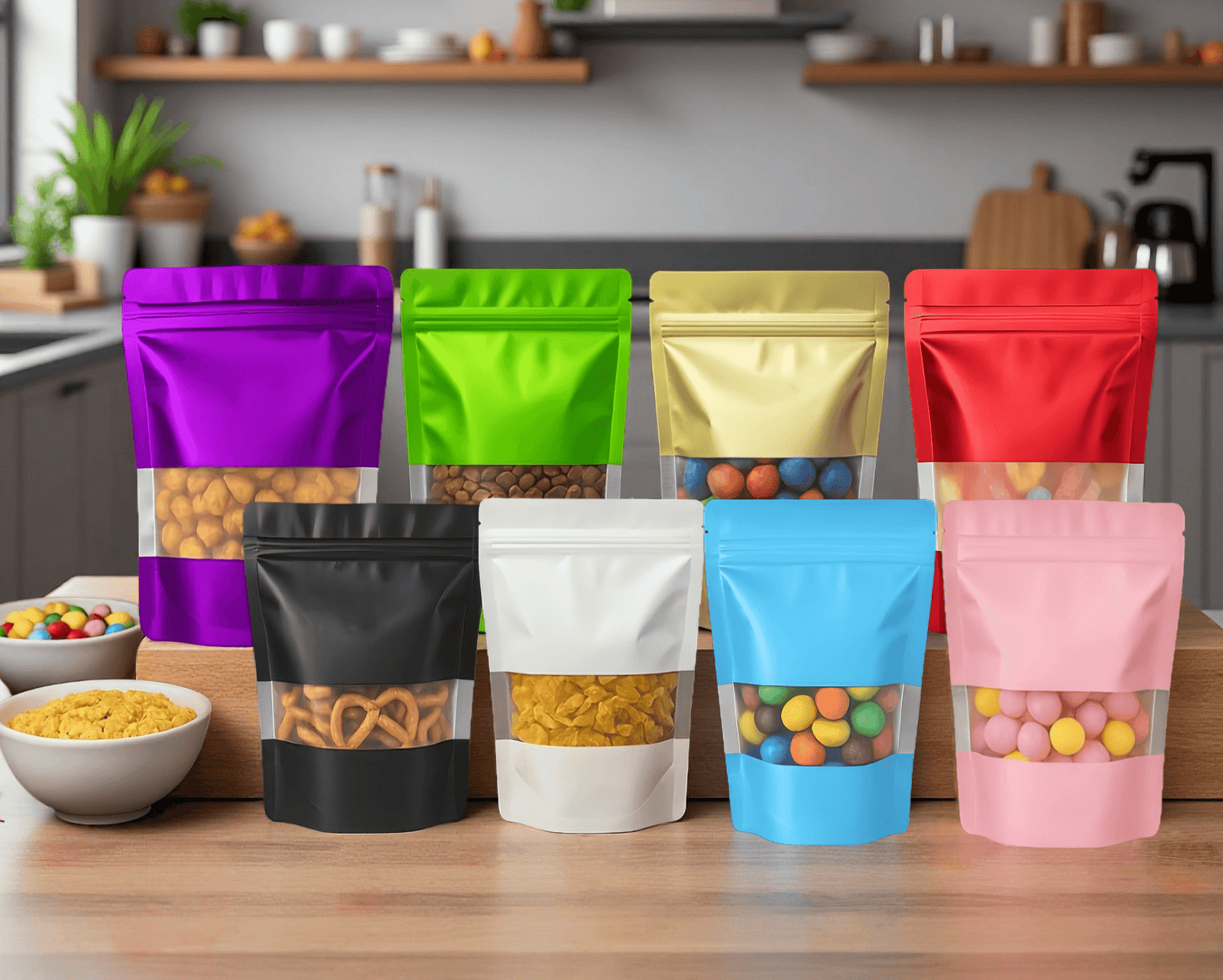Sachets Zip Doypack Alimentaires avec Fenêtre Givrée | Pochettes de Conservation – Image 2