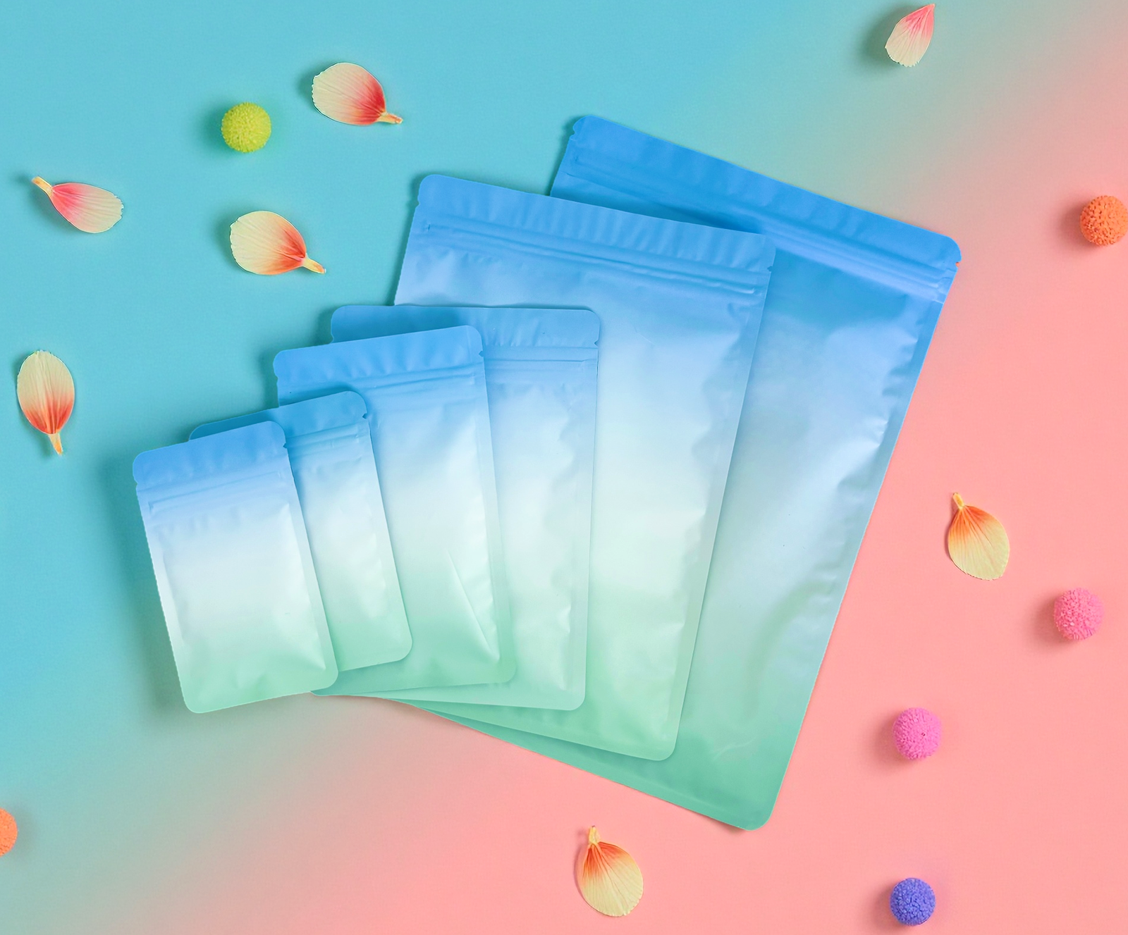 Sachets Zip Mylar Opaques avec Couleurs Dégradées et Finition Mate – Image 5