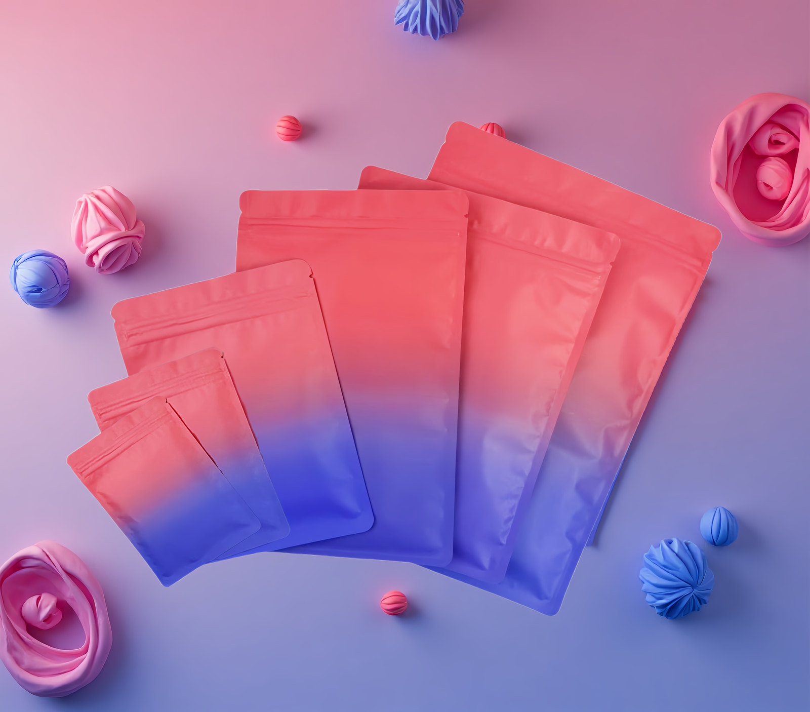 Sachets Zip Mylar Opaques avec Couleurs Dégradées et Finition Mate – Image 4