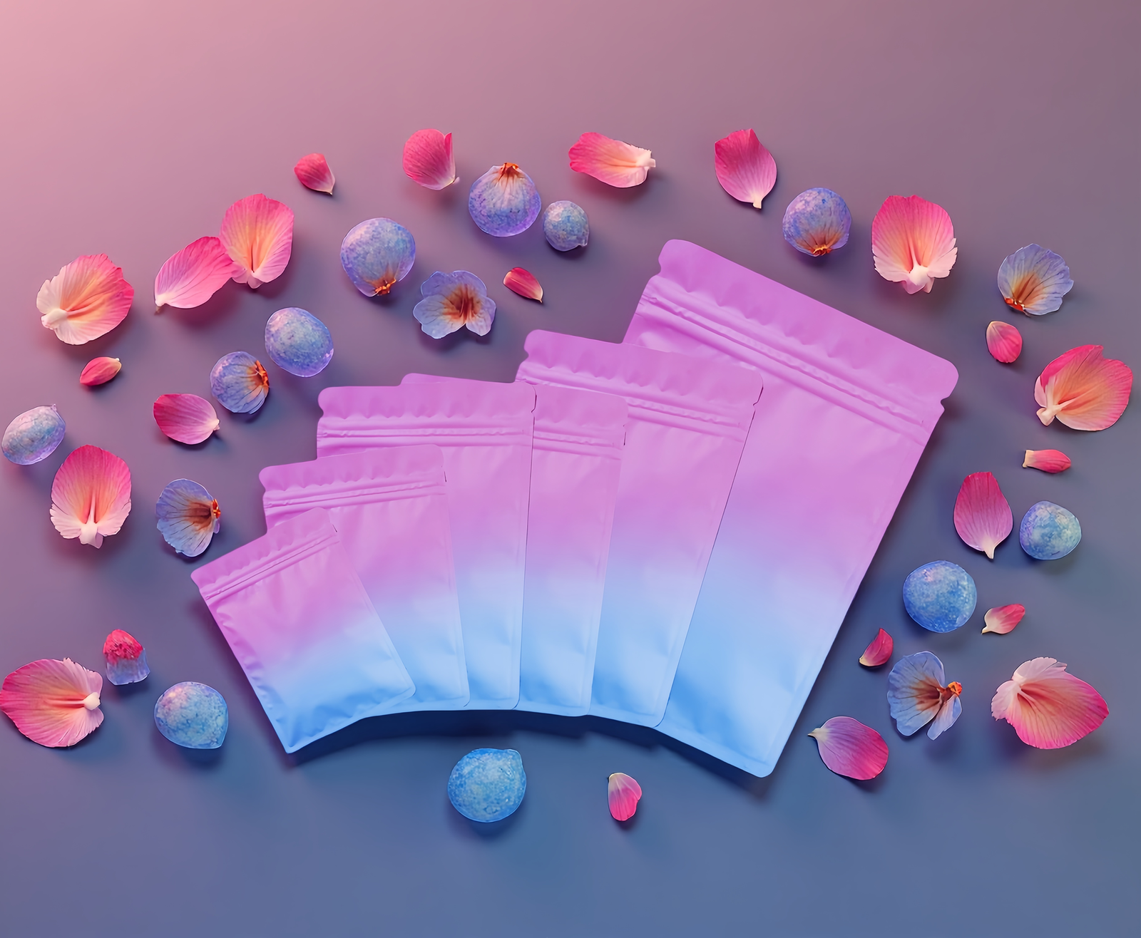 Sachets Zip Mylar Opaques avec Couleurs Dégradées et Finition Mate – Image 6