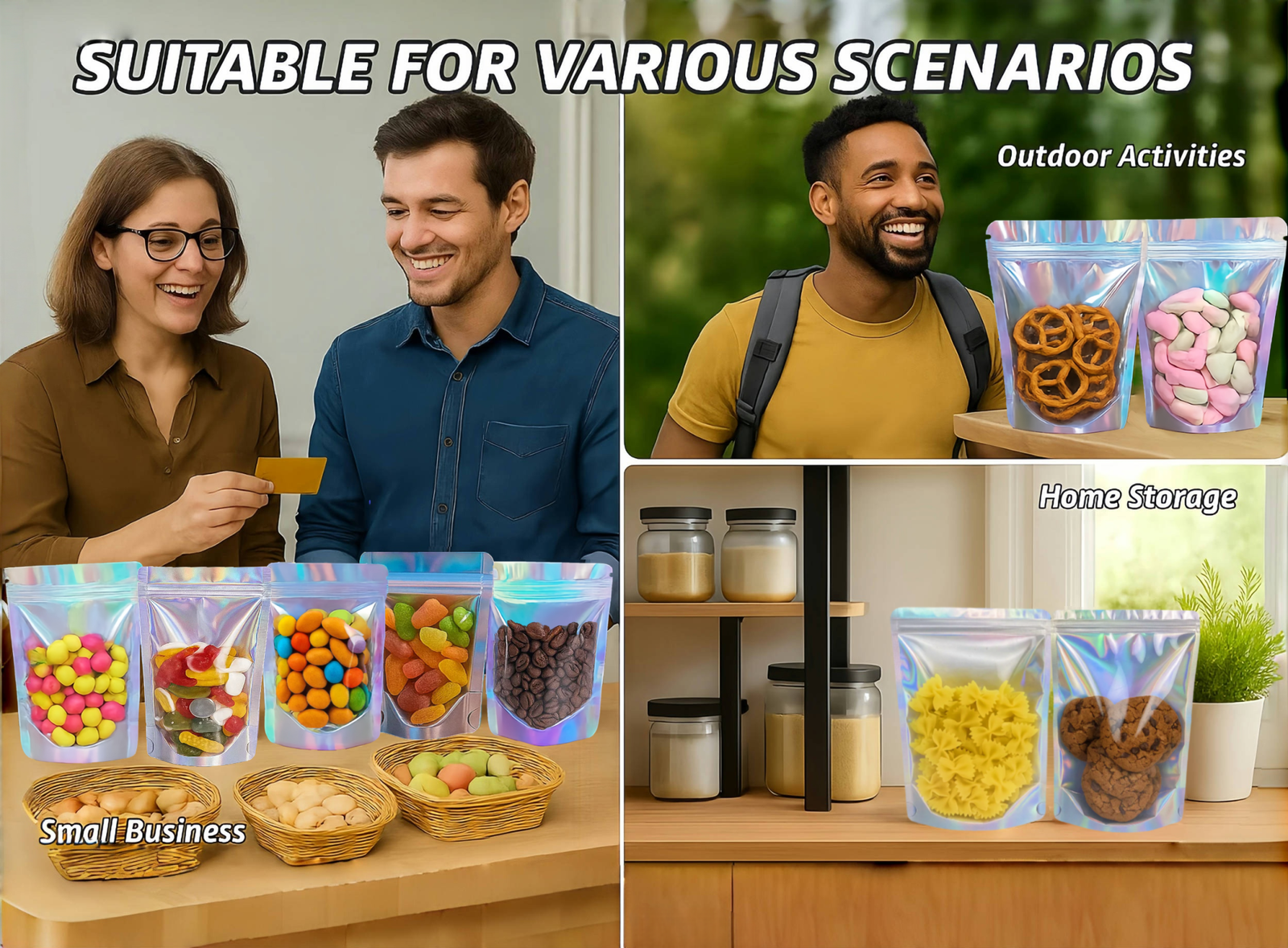 Sachets Doypack Holographiques Alimentaires pour Conservation – Image 10