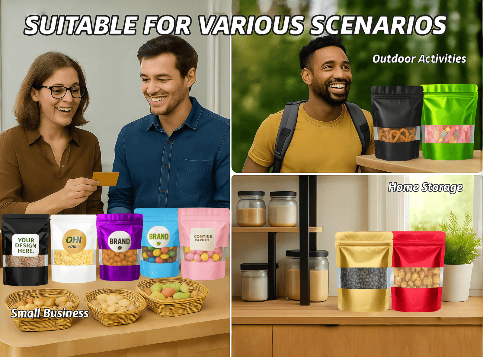 Sachets Zip Doypack Alimentaires avec Fenêtre Givrée | Pochettes de Conservation – Image 7