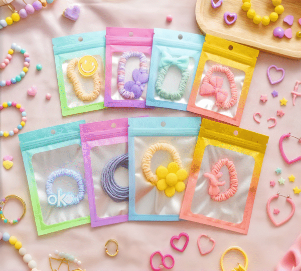 Sachets Zip avec Fenêtre Givrée et Couleurs Dégradées