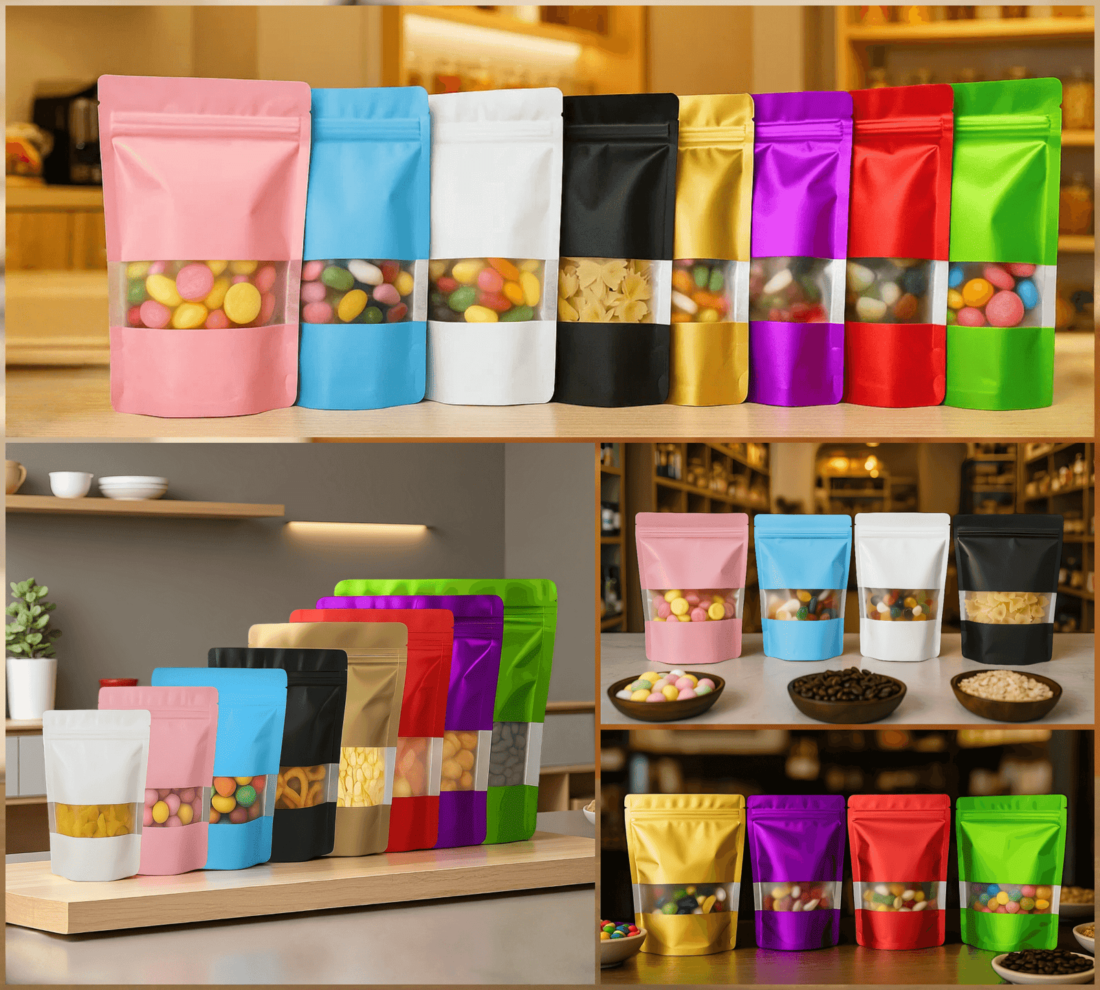 Sachets Zip Doypack Alimentaires avec Fenêtre Givrée | Pochettes de Conservation – Image 8