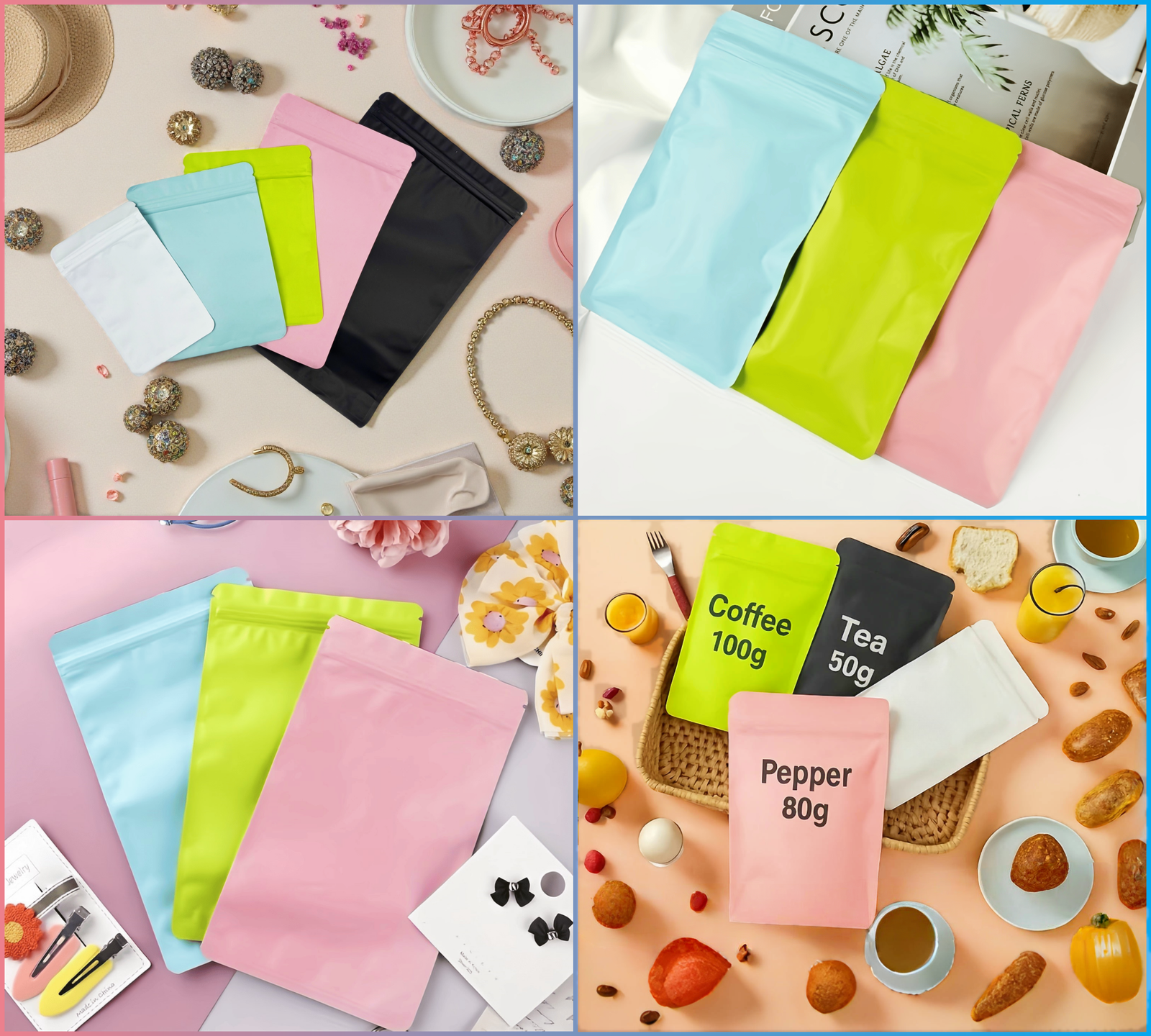 Sachets Zip Opaques Plats et Refermables avec Finition Mate – Image 23