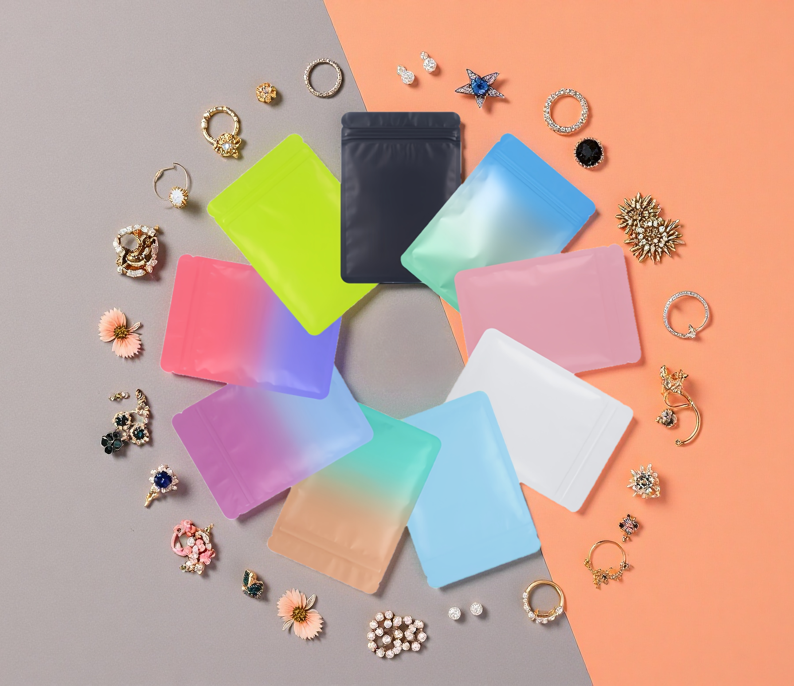 Sachets Zip Mylar Opaques avec Couleurs Dégradées et Finition Mate – Image 14