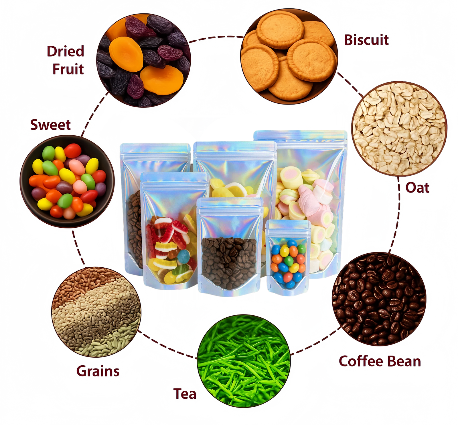 Sachets Doypack Holographiques Alimentaires pour Conservation – Image 14