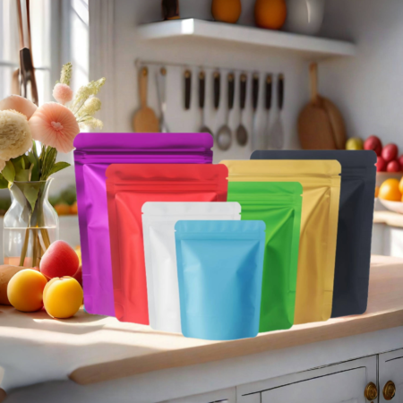 Sachet zip doypack opaque aluminium pour conversation des aliments