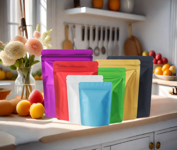 Sachet zip doypack opaque aluminium pour conversation des aliments