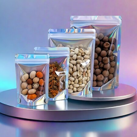 Sachets doypack holographiques pour emballage et conservation