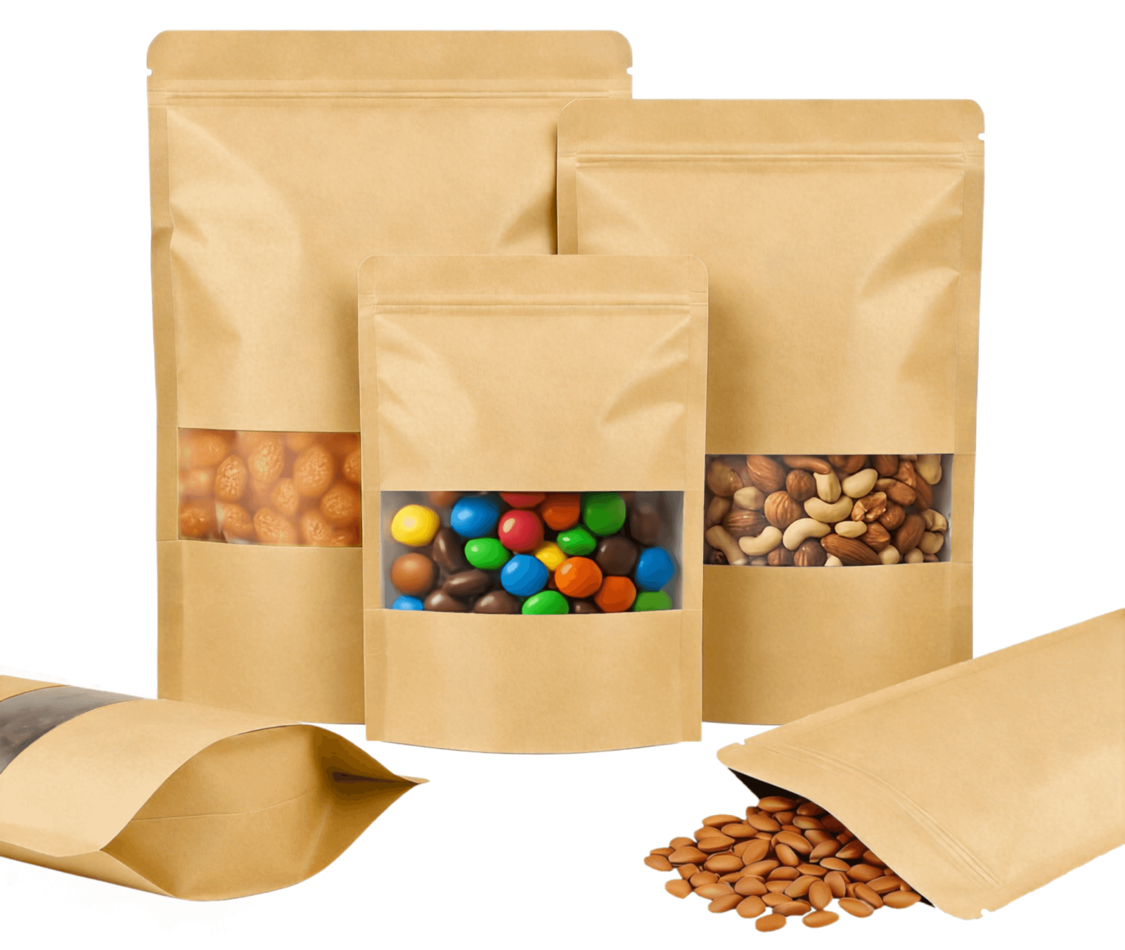 Sachets Doypack Kraft avec Fenêtre Givrée | Pochettes de Conservation – Image 2