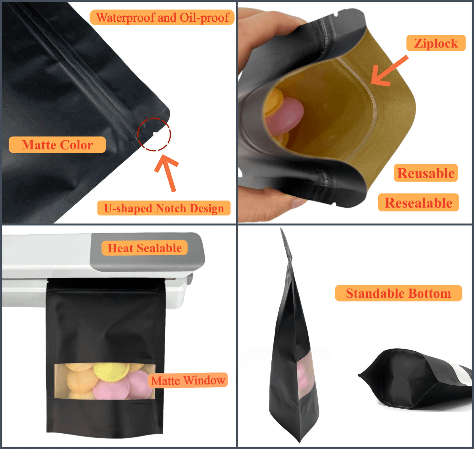 Sachets Doypack Kraft avec Fenêtre Givrée | Pochettes de Conservation – Image 18