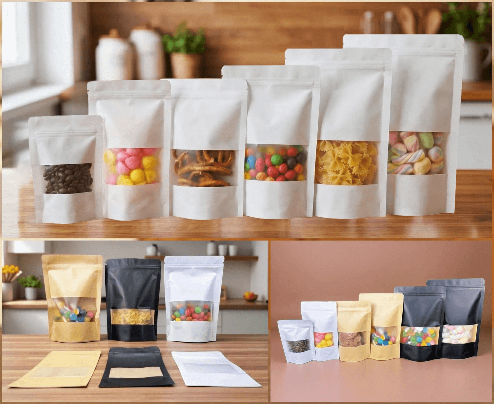 Sachets Doypack Kraft avec Fenêtre Givrée | Pochettes de Conservation – Image 14