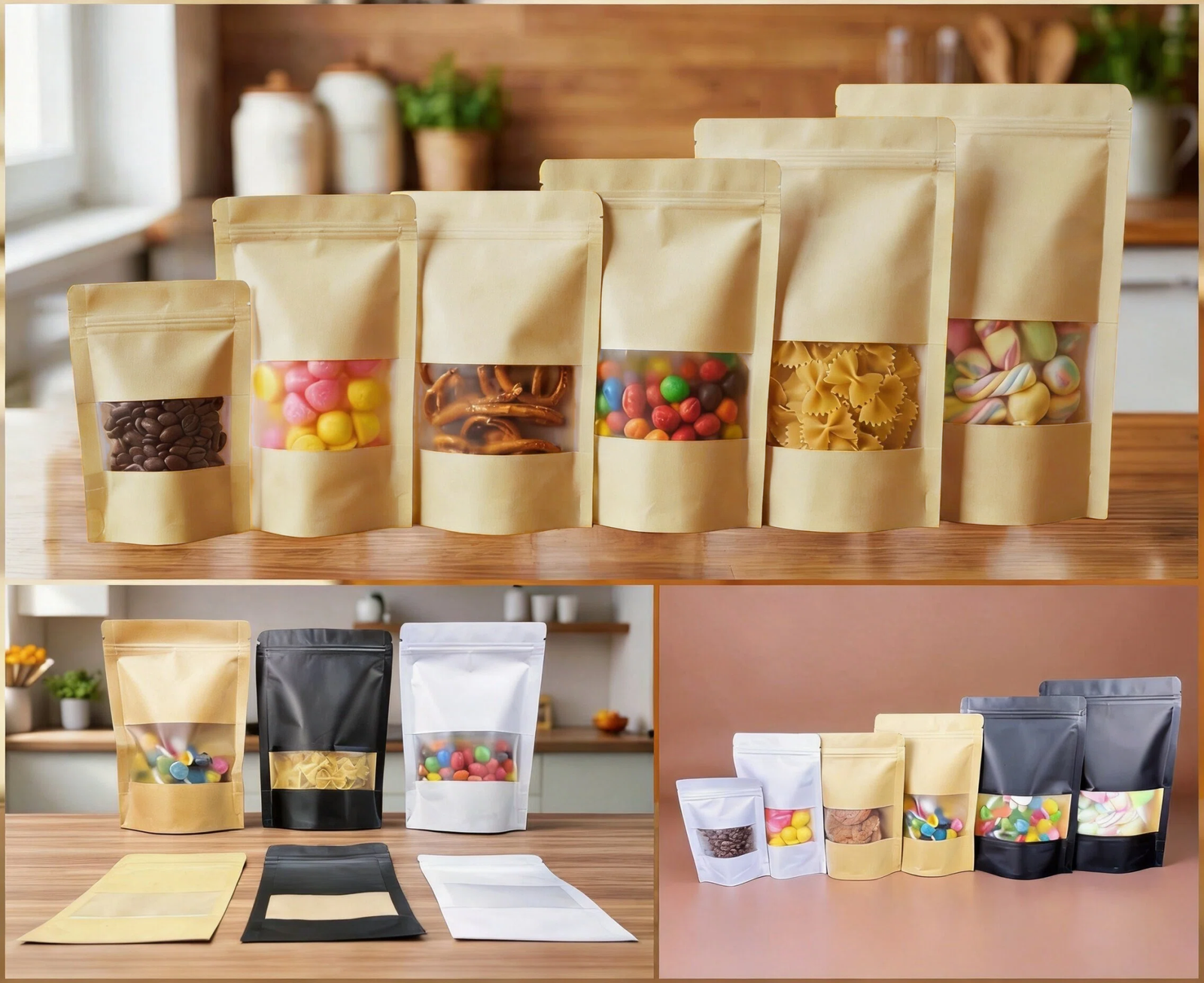 Sachets Doypack Kraft avec Fenêtre Givrée | Pochettes de Conservation – Image 11
